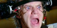Malcolm McDowell como Alex en el filme de Kubrick
