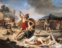 Combate de Horacios y Curiacios (1798) por Fulchran-Jean Harriet